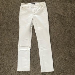 White House Black Market Slim Leg White Jeans